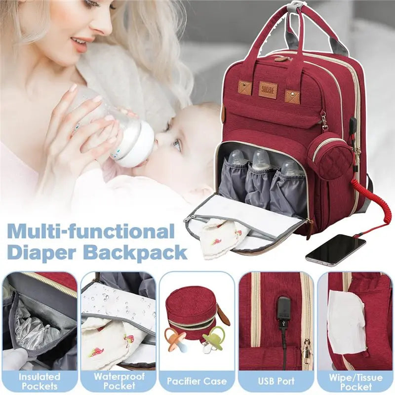 GENERIC 2 IN 1 Foldable infant bed bag Waterproof Multipurpose Bag